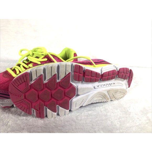 SAUCONY Girls Shoes Natural Series Pink Yellow Sneakers Size 4 1/2 - Picture 9 of 9